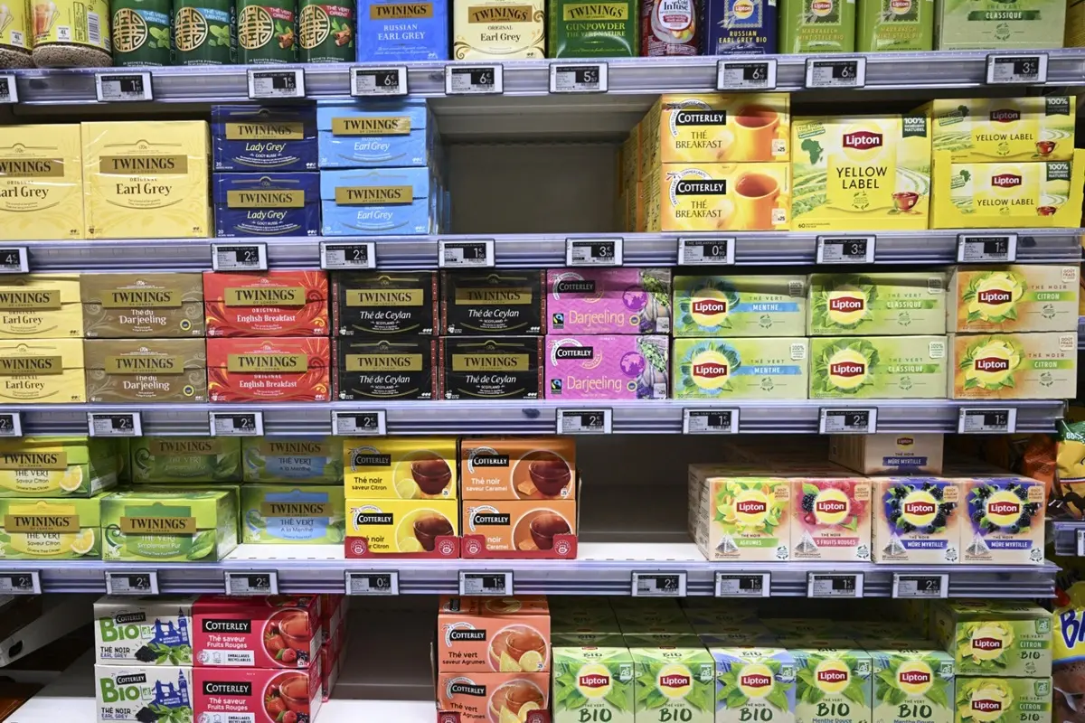 rayon thé supermarché