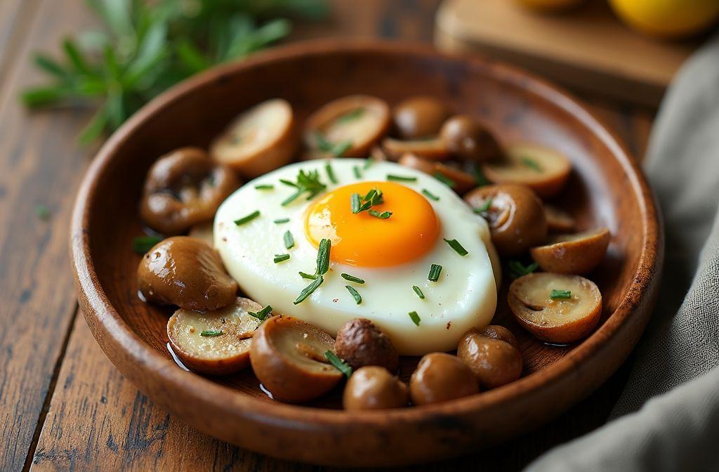 Œuf parfait aux champignons : recette française onctueuse et facile