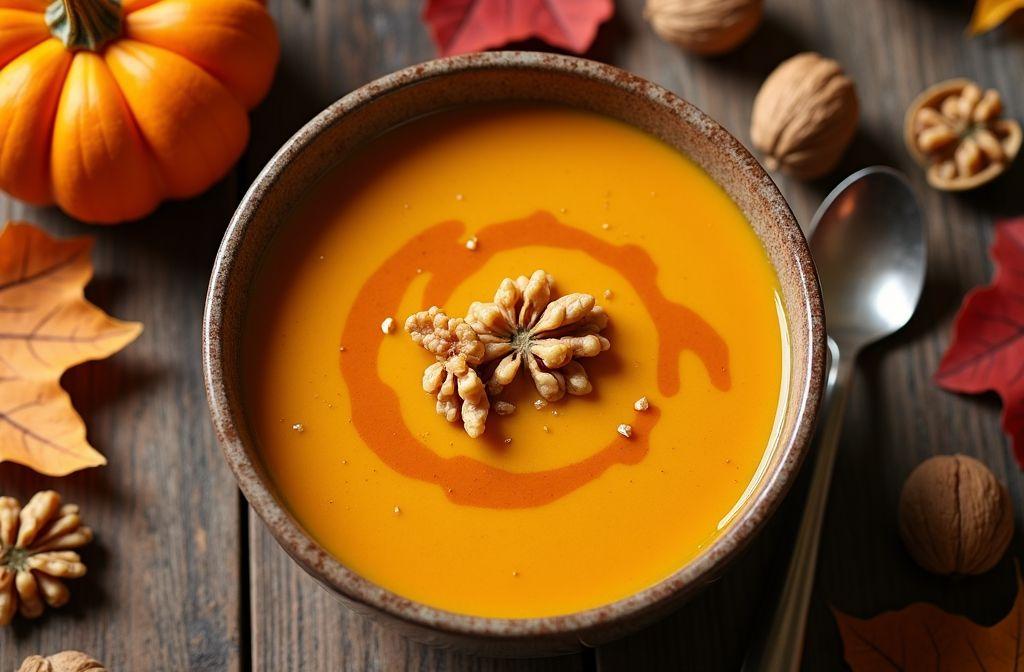 Velouté de potimarron maison à l’huile de noix : recette d’automne